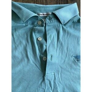 Peter Millar Designer Performance Golf Collared Strip Polo szM Soho Hips…